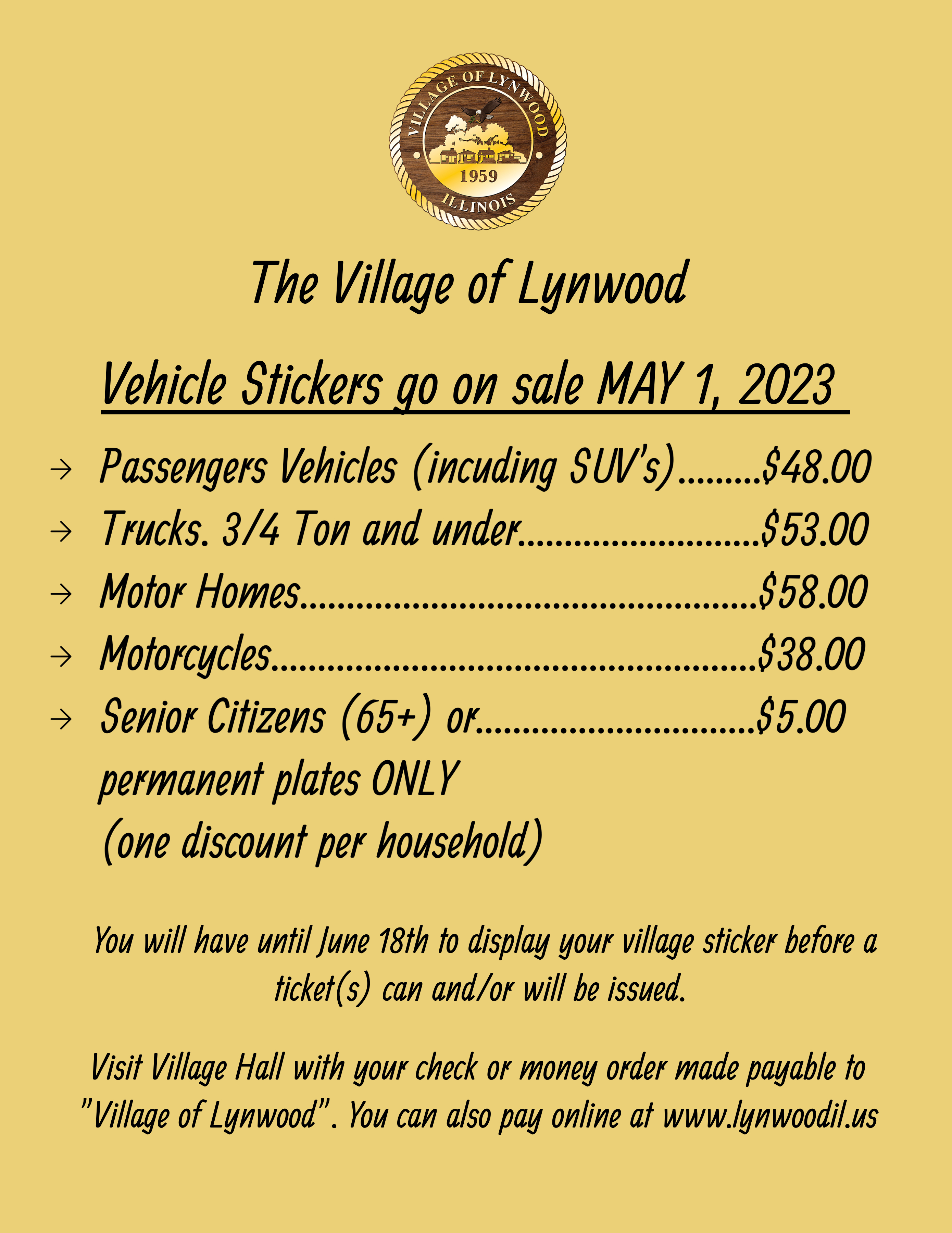 Village Stickers May 1 2023